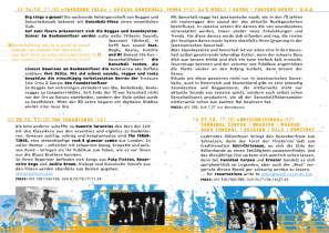 <p><strong>Arena-Monatsprogramm</strong><br />
Bandbeschreibungen<br />
1998-2004<br />
A6, Seitenumfang: 8-24<br /></p>
