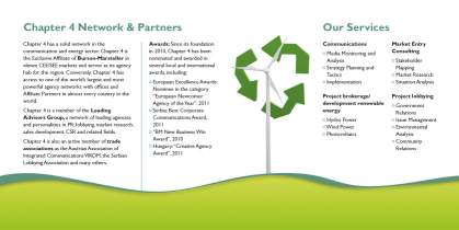 <p>Broschüre<br />
<strong>Power 4 Cee/SEE</strong><br />
Chapter 4 2012<br />
Artdirektion, Layout, Satz, Illustrationen</p>
