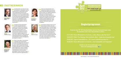 <p><strong>Österreichischer Integrationstag 2013</strong><br />
Programmheft<br />
Verein Wirtschaft für Integration<br />
Artdirektion, Layout, Satz</p>
